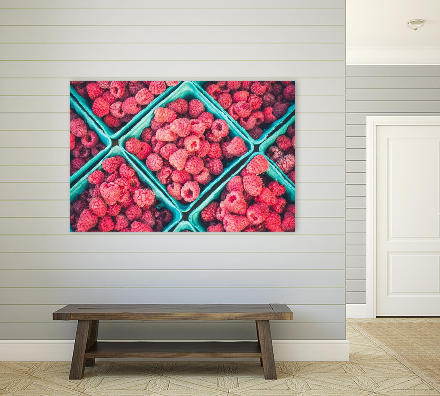 Raspberries by Pexels on GIANT ART - blue fruit-food-drink
