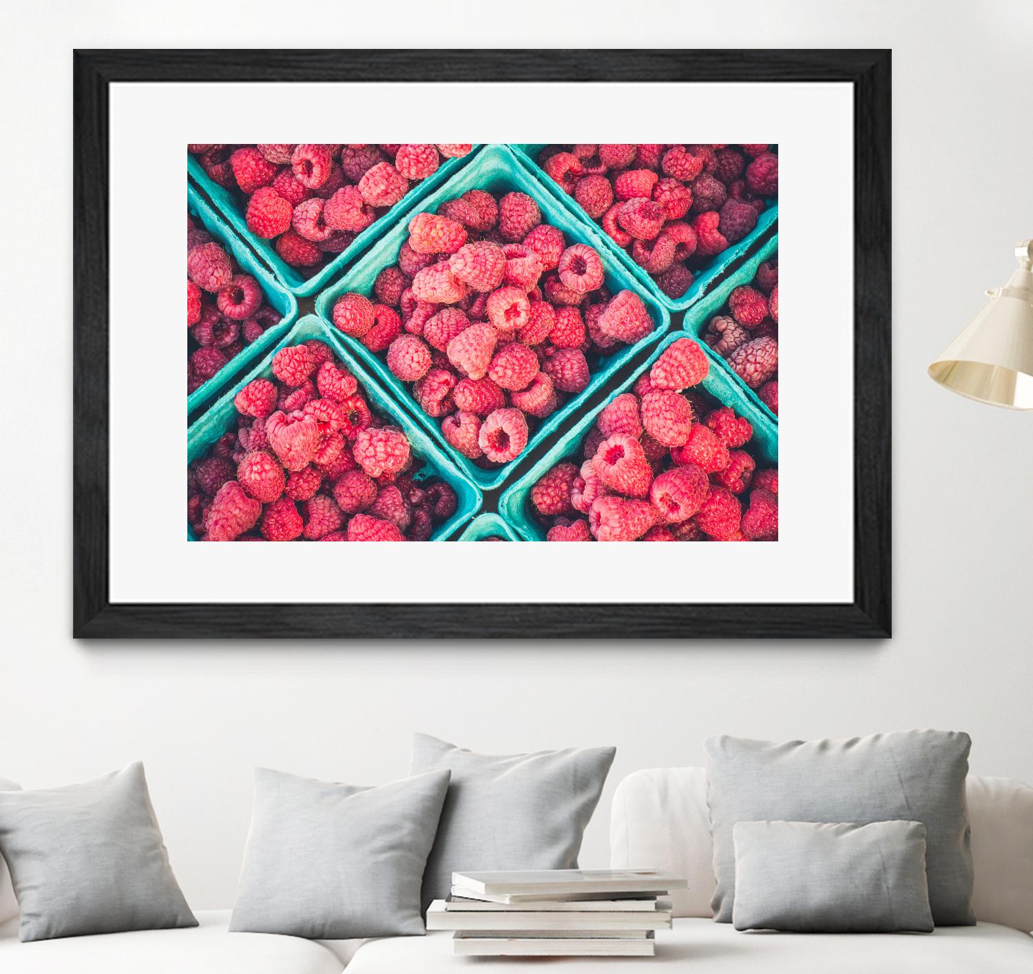 Raspberries by Pexels on GIANT ART - blue fruit-food-drink