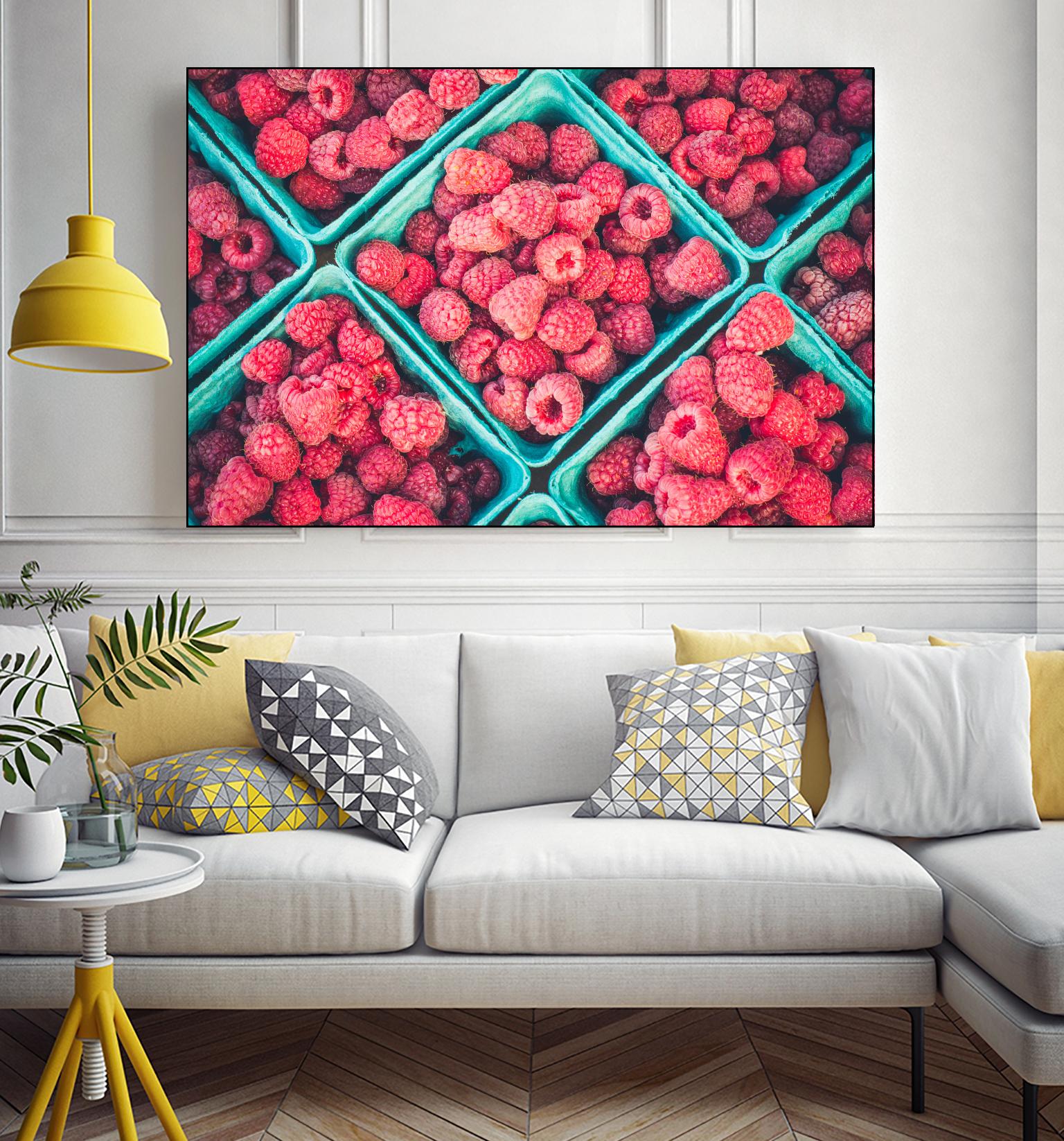 Raspberries by Pexels on GIANT ART - blue fruit-food-drink