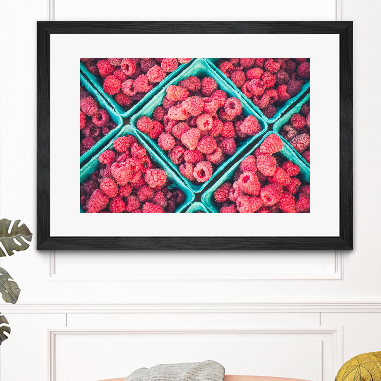 Raspberries by Pexels on GIANT ART - blue fruit-food-drink