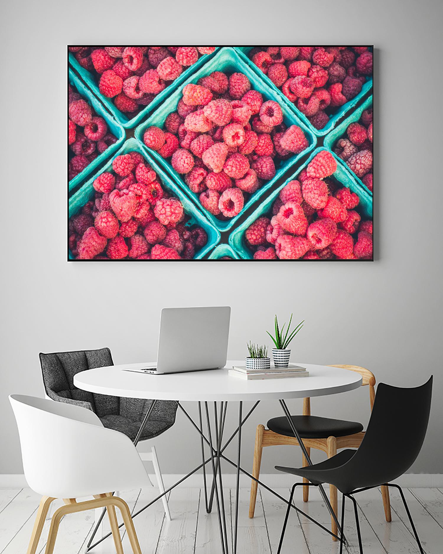 Raspberries by Pexels on GIANT ART - blue fruit-food-drink