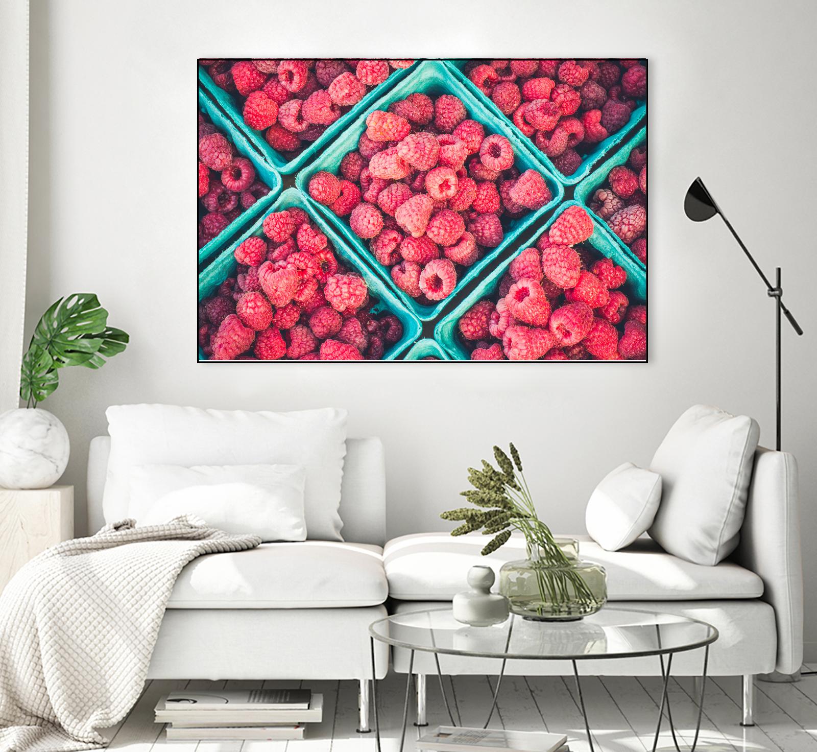 Raspberries by Pexels on GIANT ART - blue fruit-food-drink