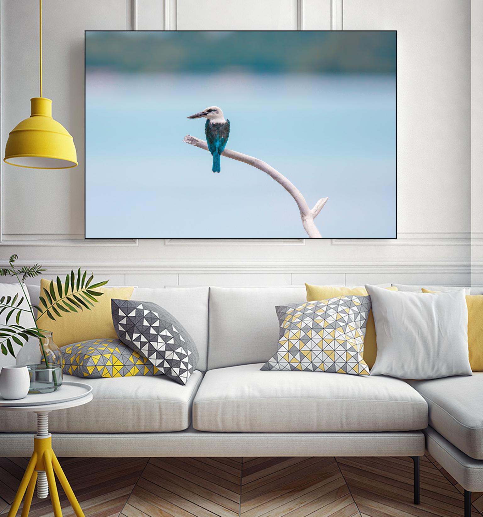 Bird on a branch by Pexels on GIANT ART - white animals