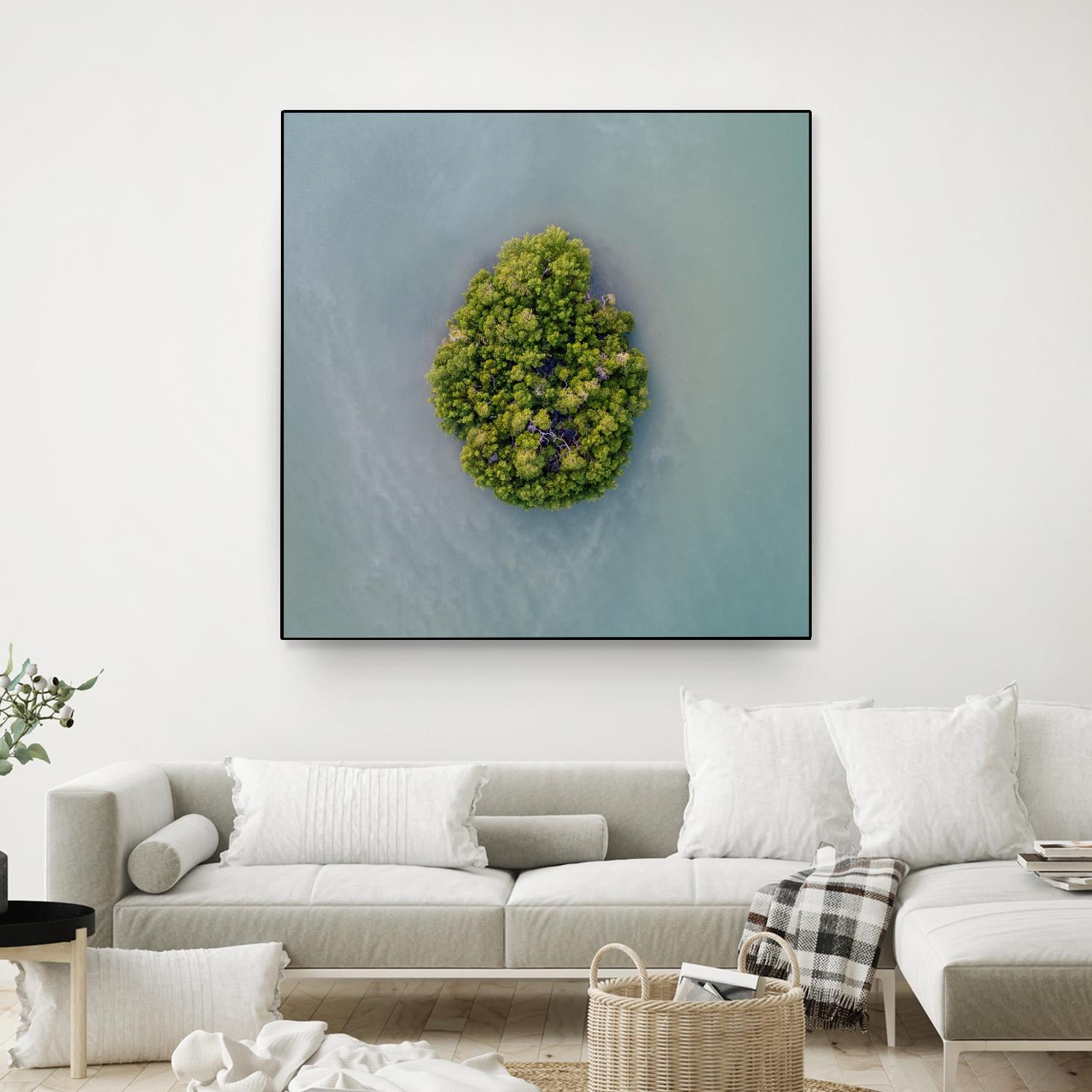 Lonely Island by Pexels on GIANT ART - green sea scene