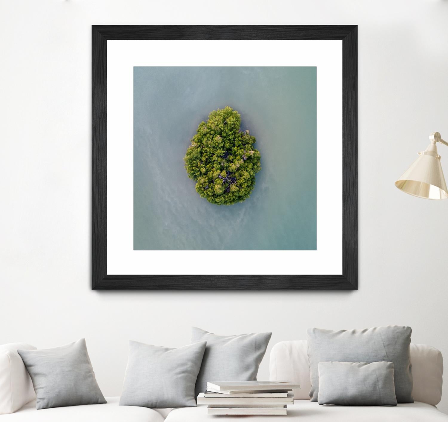 Lonely Island by Pexels on GIANT ART - green sea scene