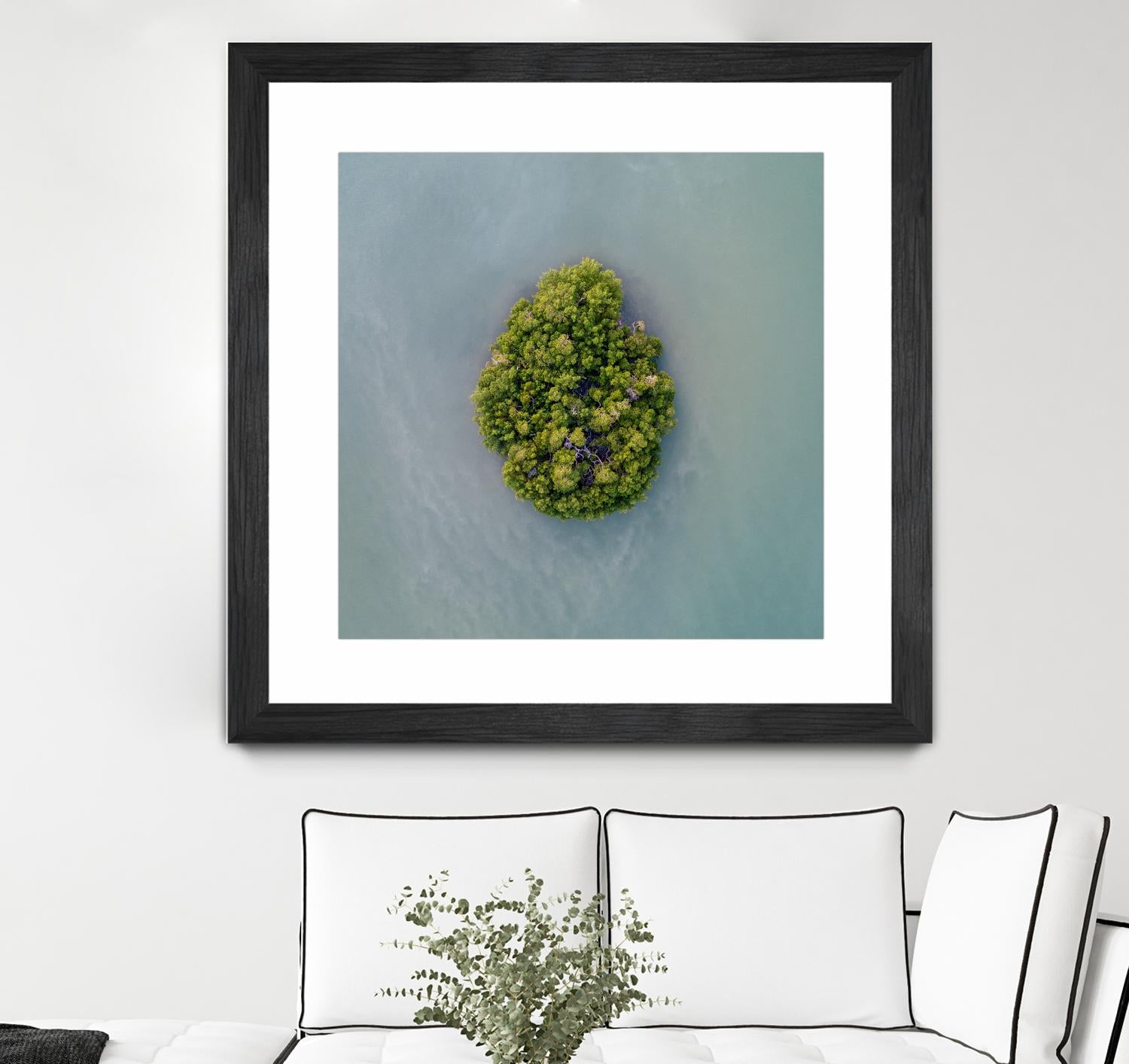 Lonely Island by Pexels on GIANT ART - green sea scene