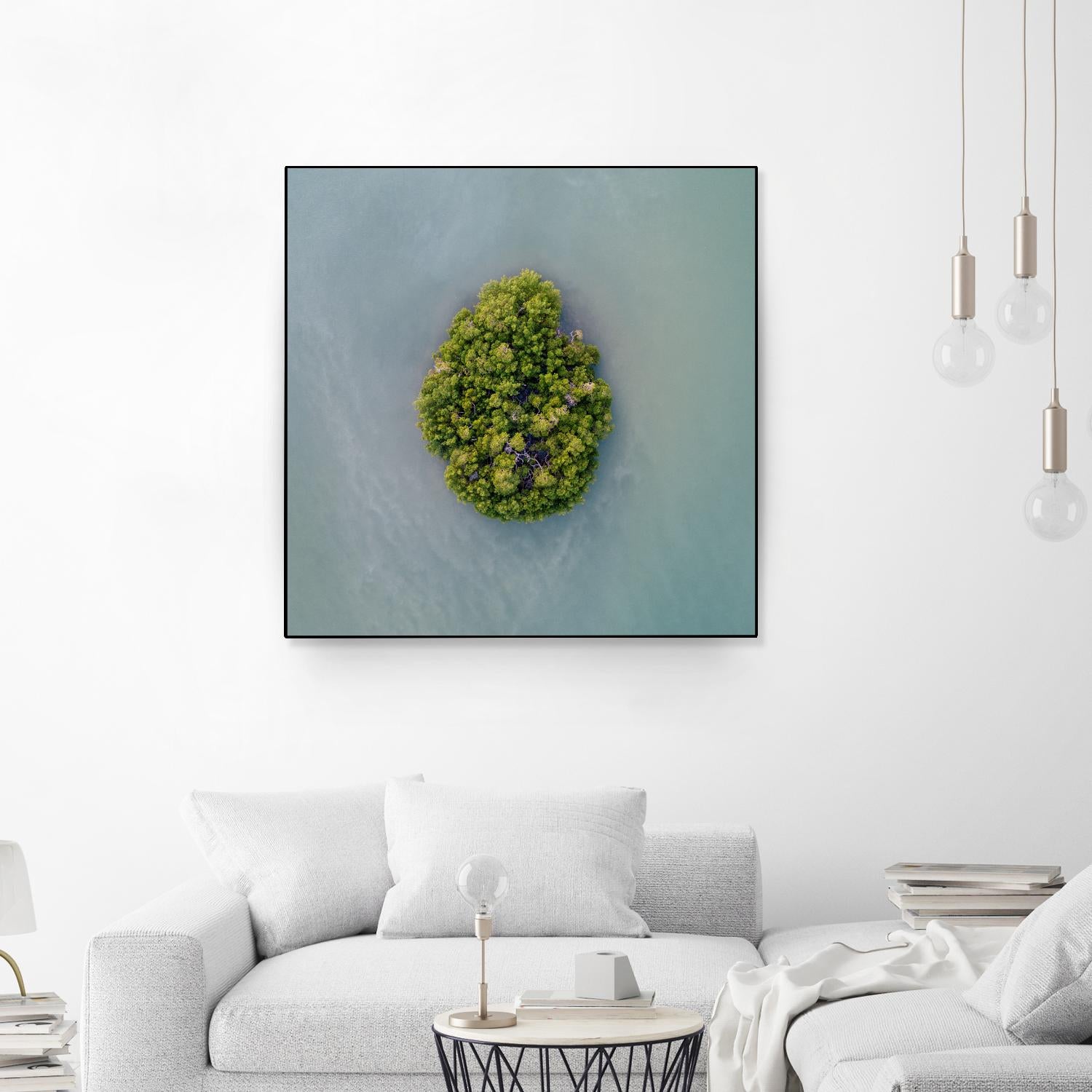 Lonely Island by Pexels on GIANT ART - green sea scene