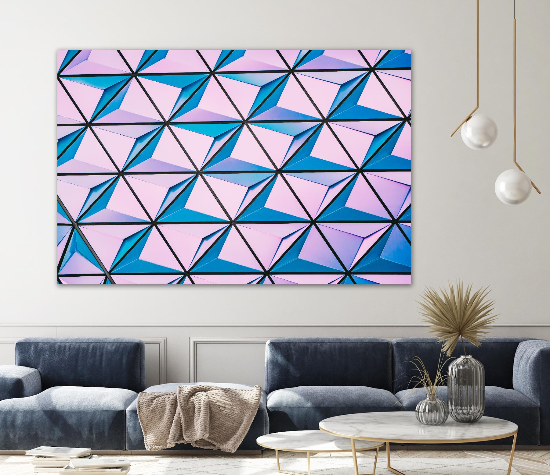 Geometrical Design by Pexels on GIANT ART - blue photo art