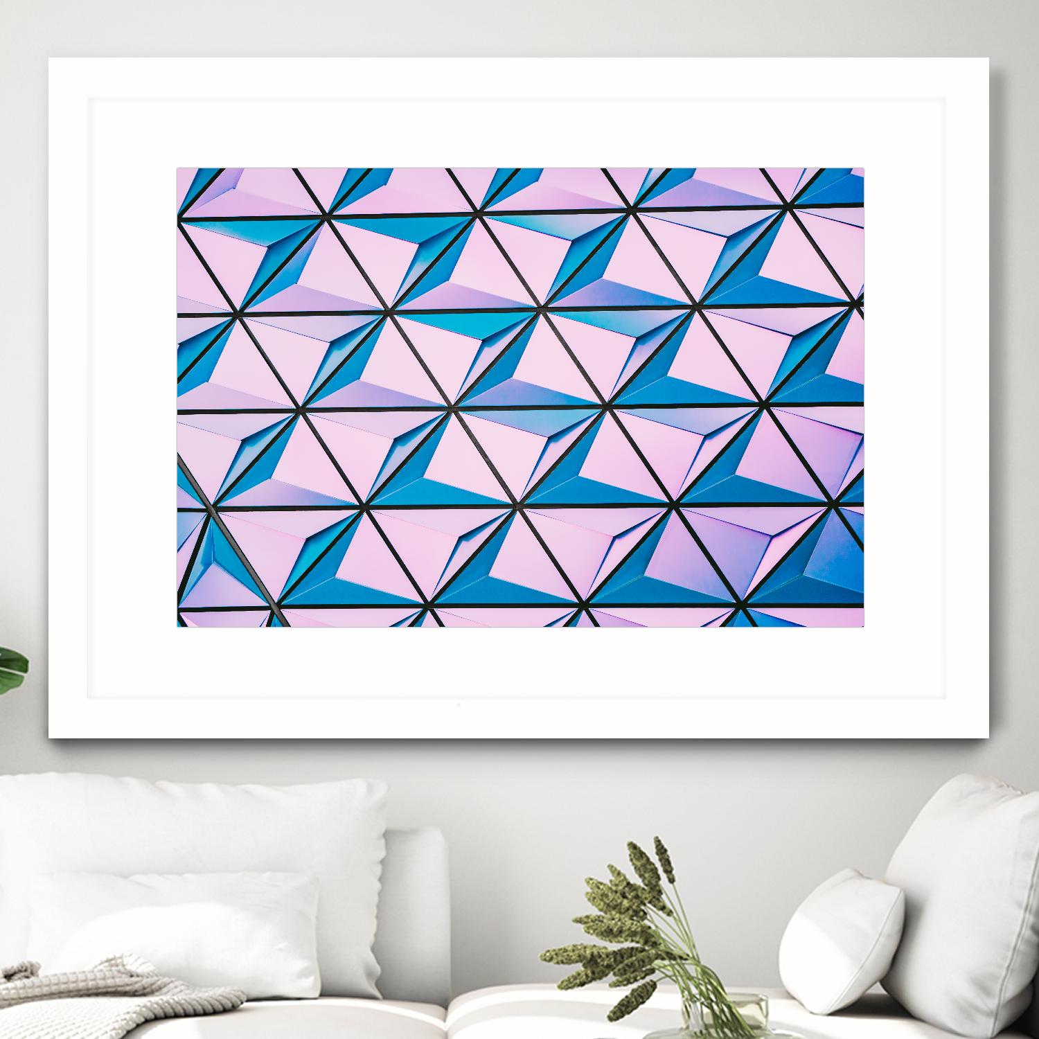 Geometrical Design by Pexels on GIANT ART - blue photo art