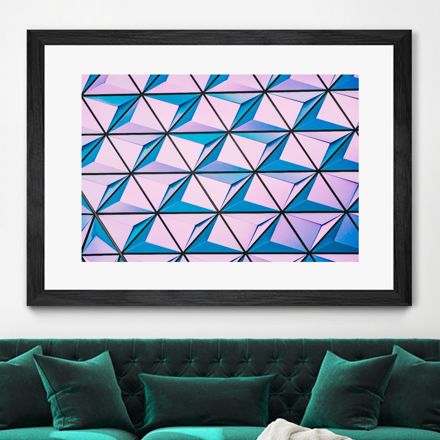 Geometrical Design by Pexels on GIANT ART - blue photo art