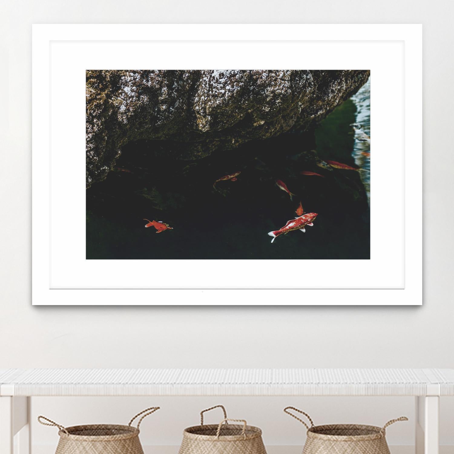 Hiding Koi by Pexels on GIANT ART - orange animals