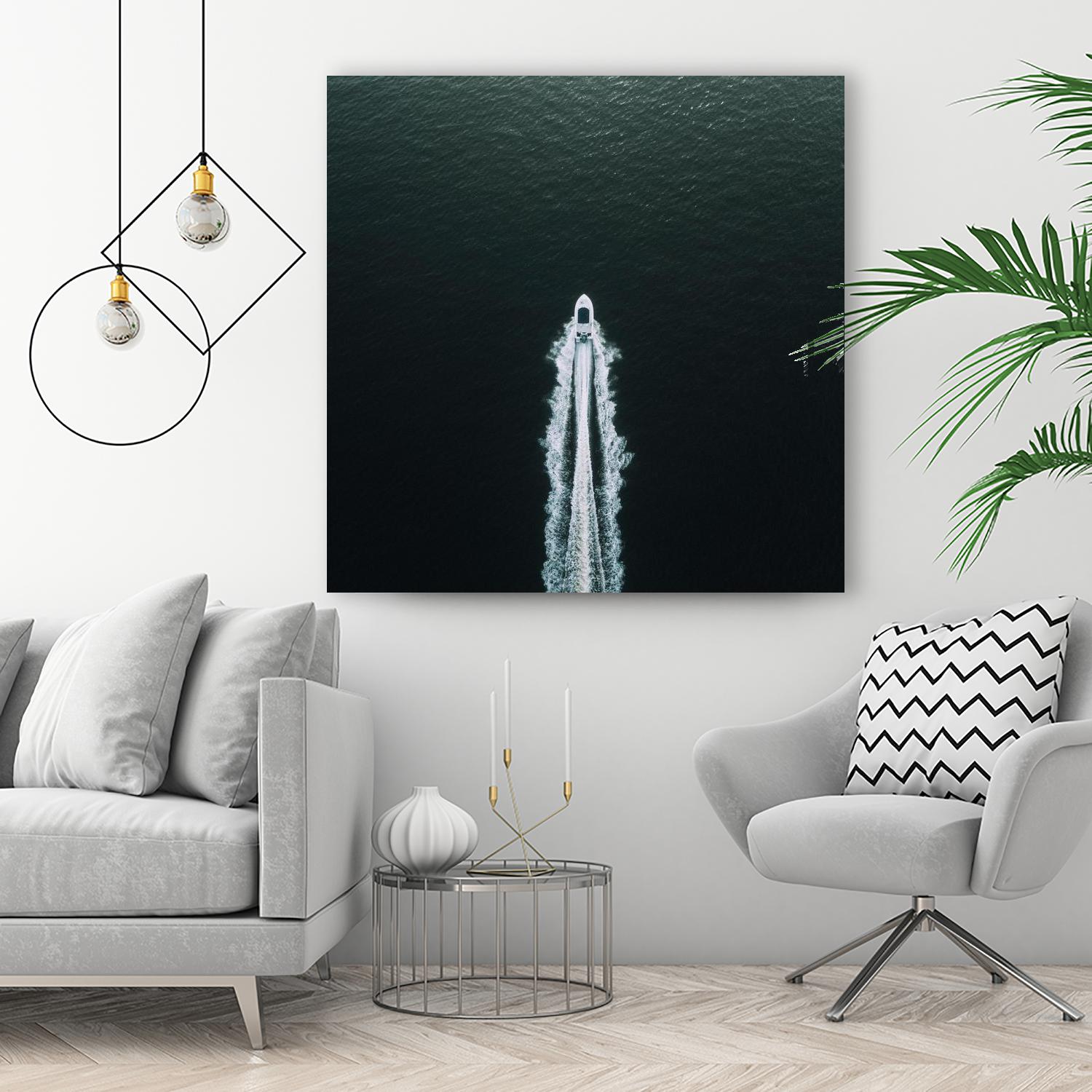 Row your boat by Pexels on GIANT ART - black nautical