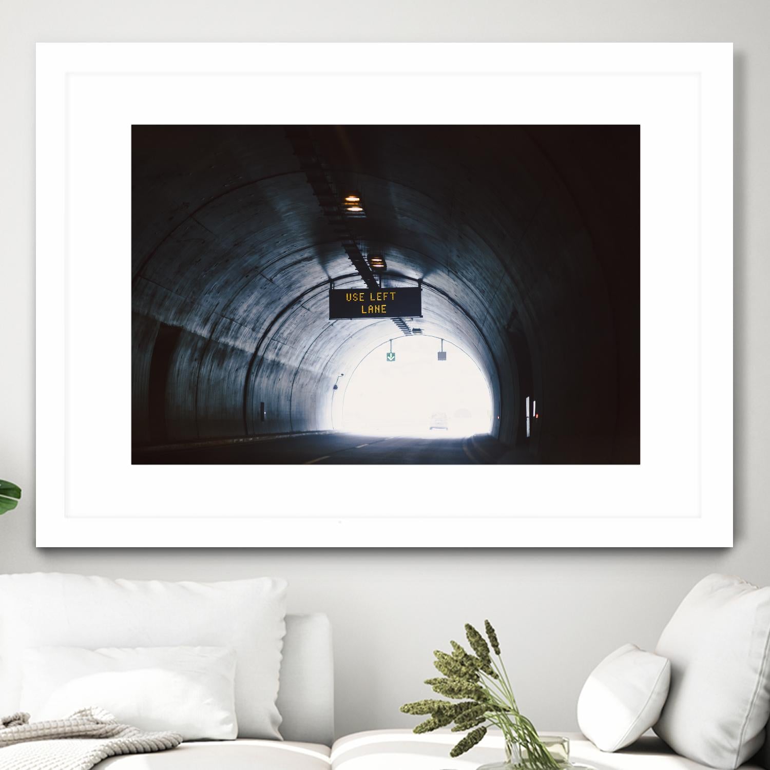 Use left lane by Pexels on GIANT ART - white photo art