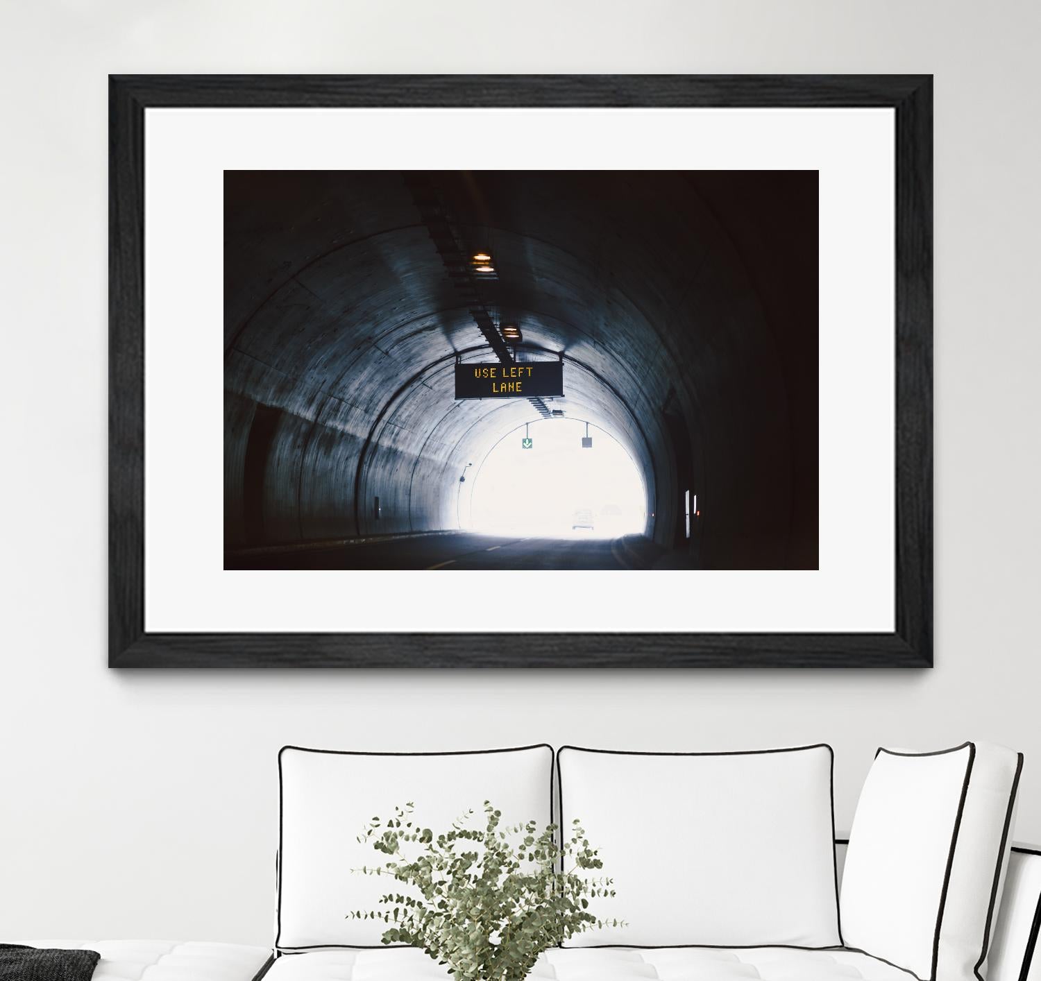 Use left lane by Pexels on GIANT ART - white photo art