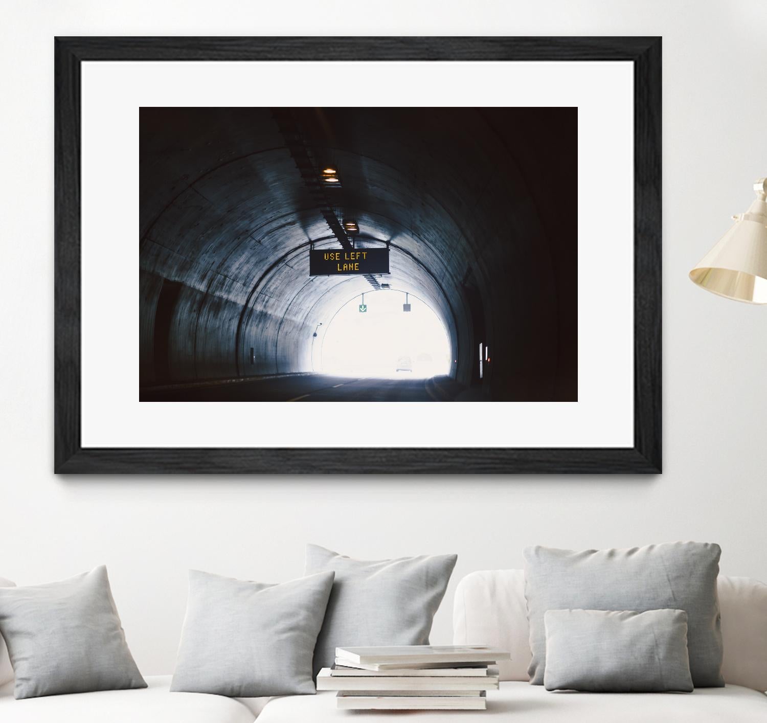 Use left lane by Pexels on GIANT ART - white photo art