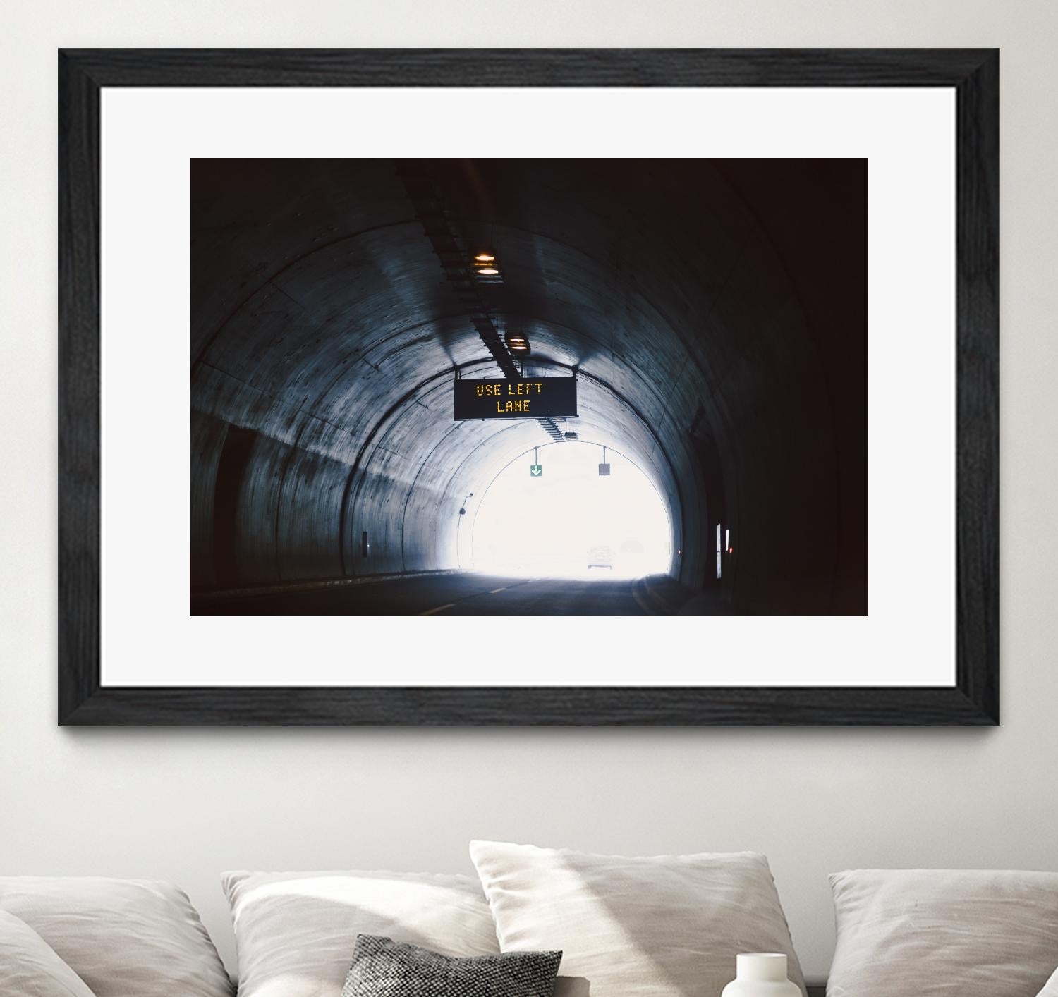 Use left lane by Pexels on GIANT ART - white photo art