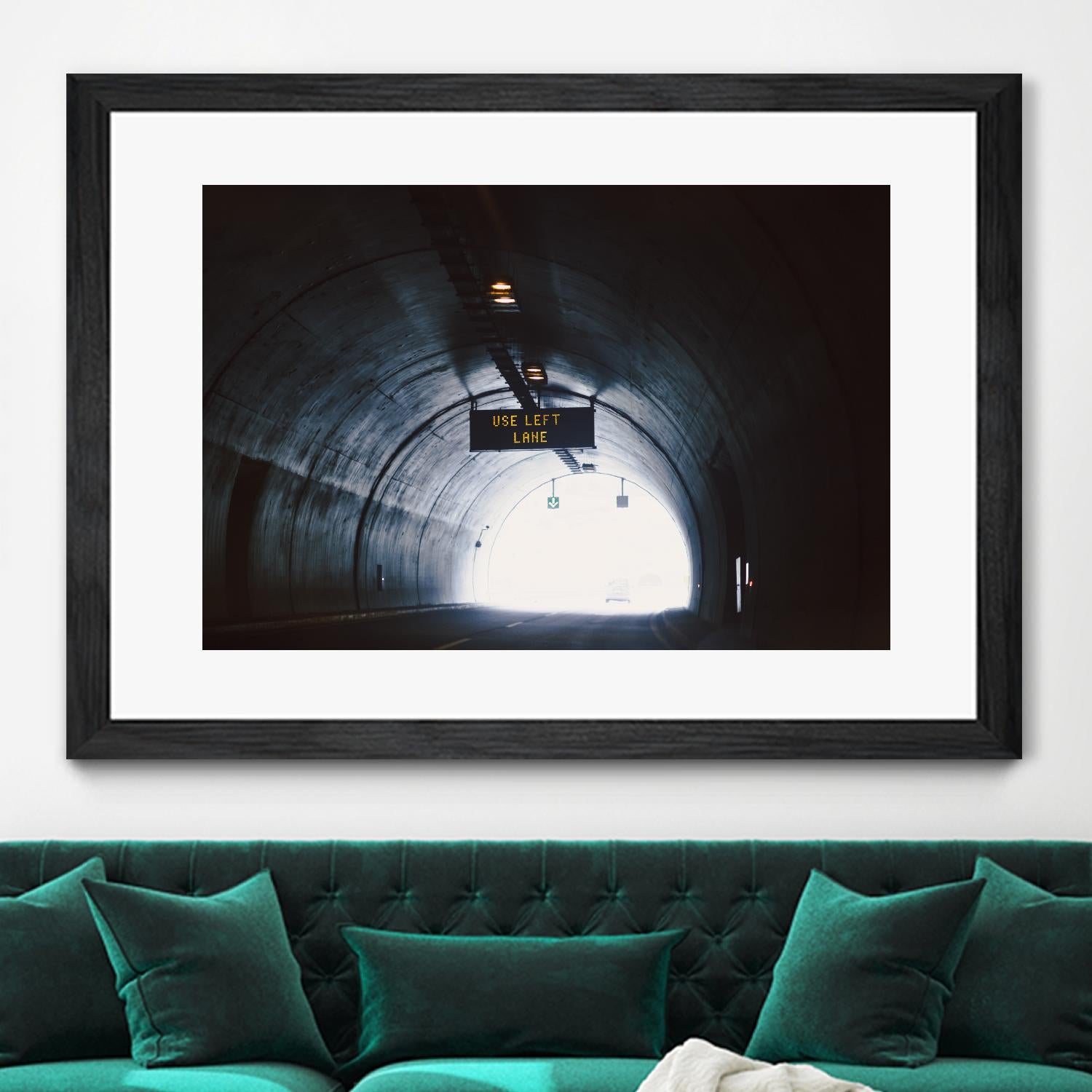 Use left lane by Pexels on GIANT ART - white photo art