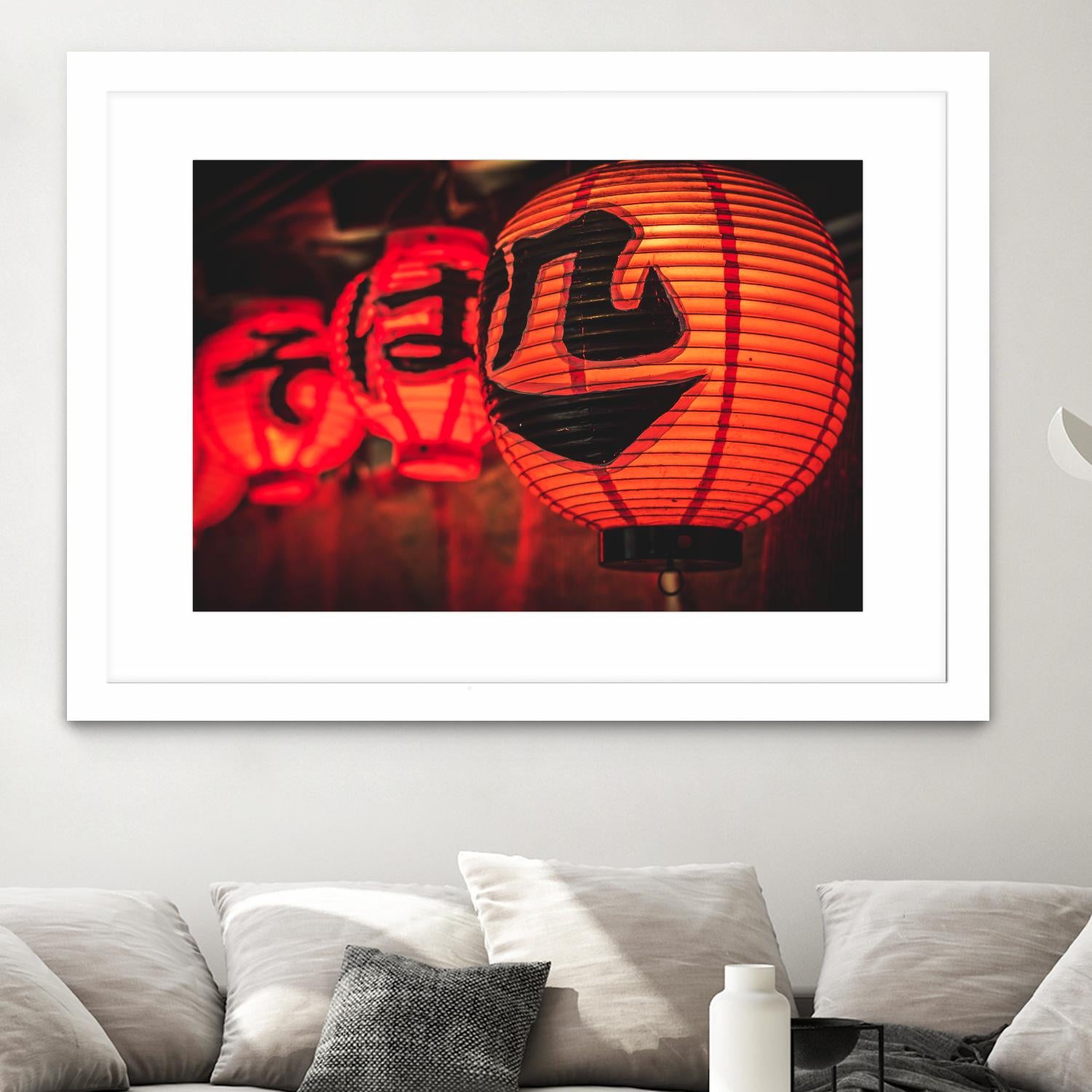 Chinese lanterns by Pexels on GIANT ART - black photo art