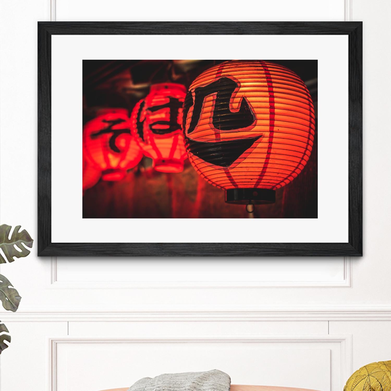 Chinese lanterns by Pexels on GIANT ART - black photo art