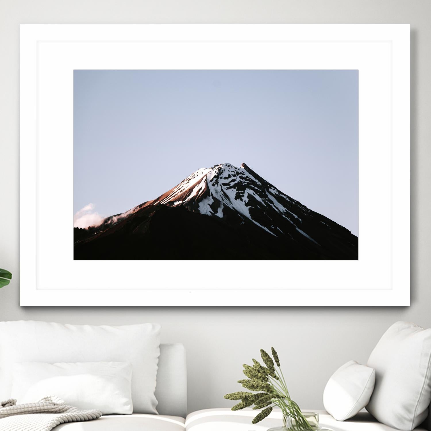 Snow on top by Pexels on GIANT ART - black landscape