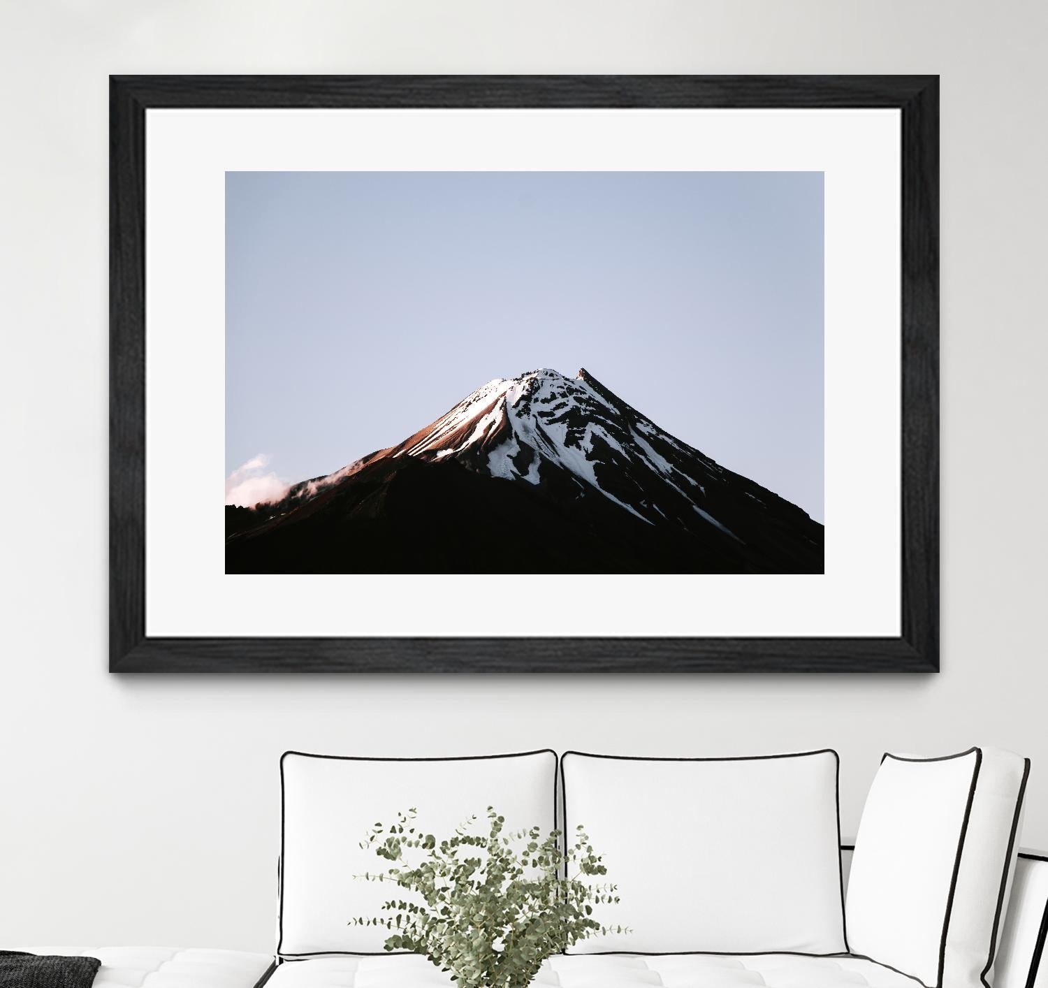 Snow on top by Pexels on GIANT ART - black landscape