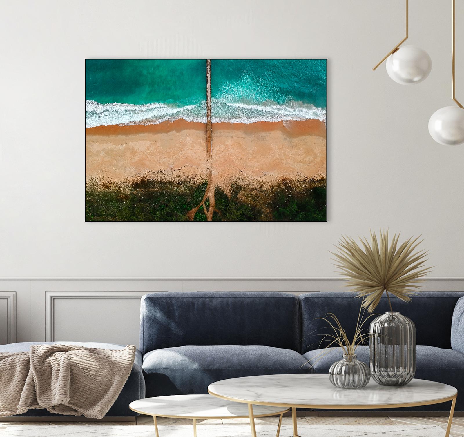 Path to the sea by Pexels on GIANT ART - beige sea scene