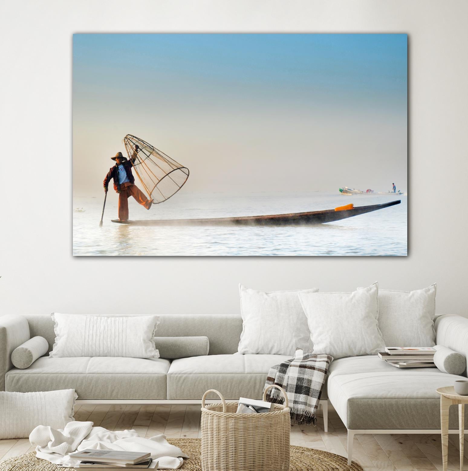 Fishing by Pexels on GIANT ART - white sea scene