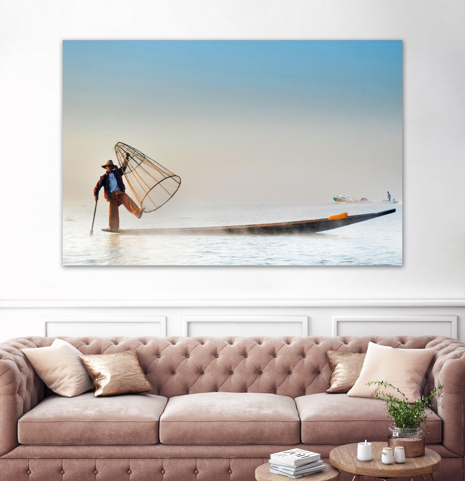 Fishing by Pexels on GIANT ART - white sea scene