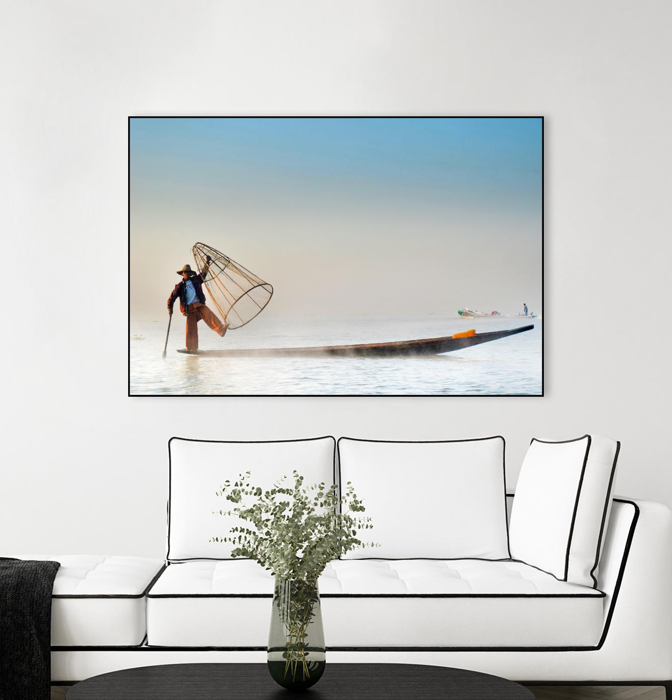 Fishing by Pexels on GIANT ART - white sea scene