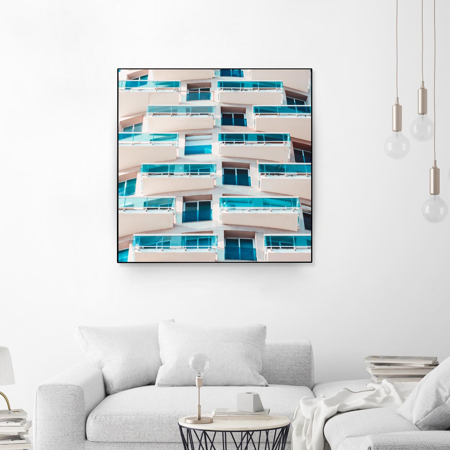 Balconies by Pexels on GIANT ART - blue architectural