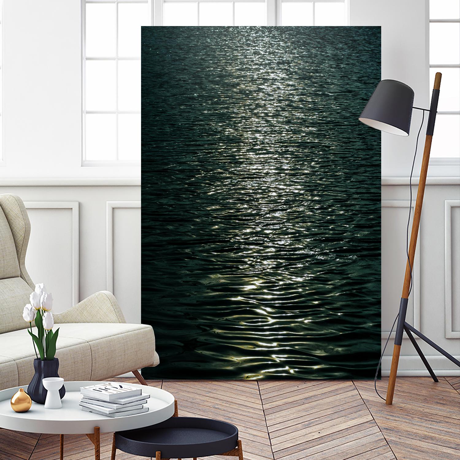 Moon light by Pexels on GIANT ART - black sea scene