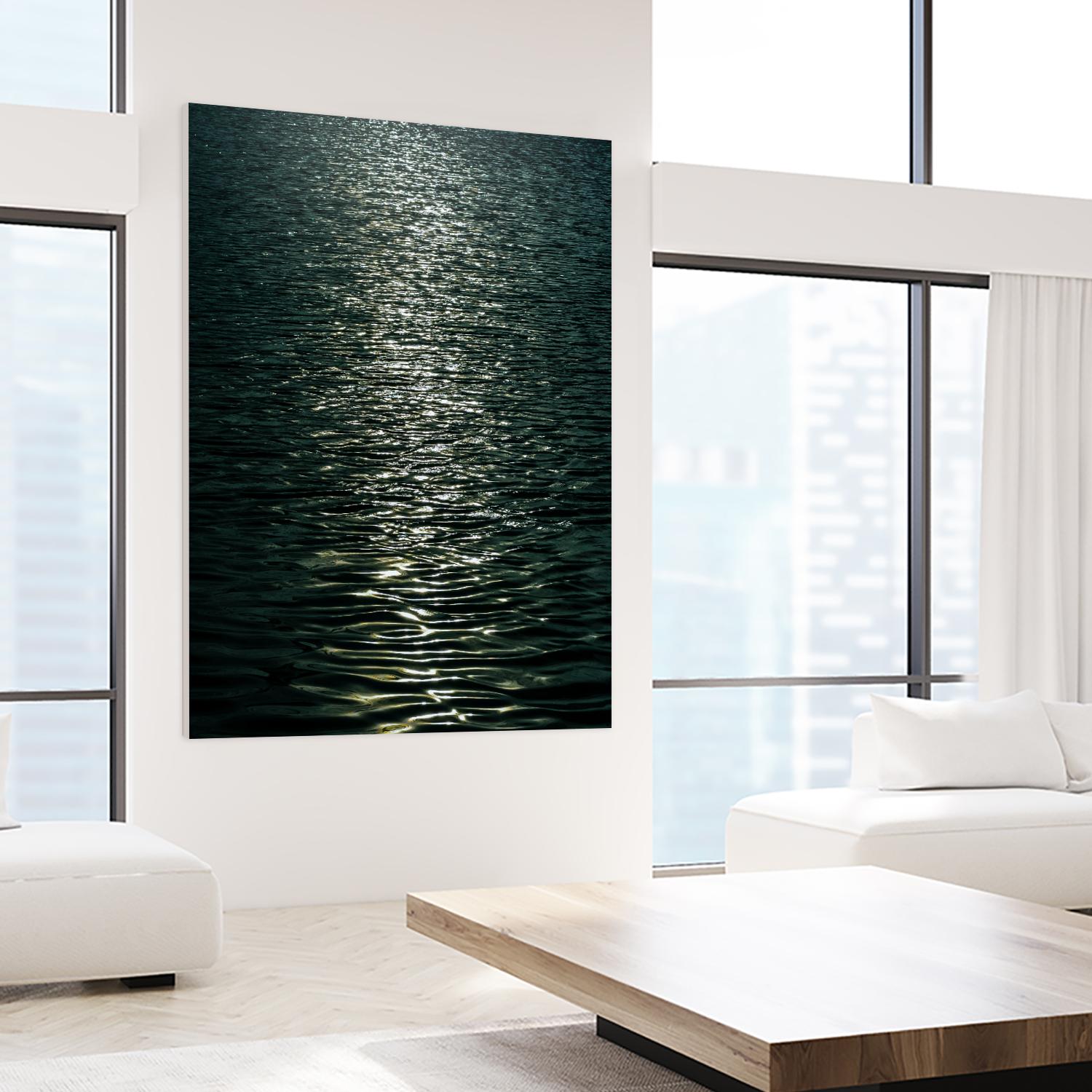 Moon light by Pexels on GIANT ART - black sea scene