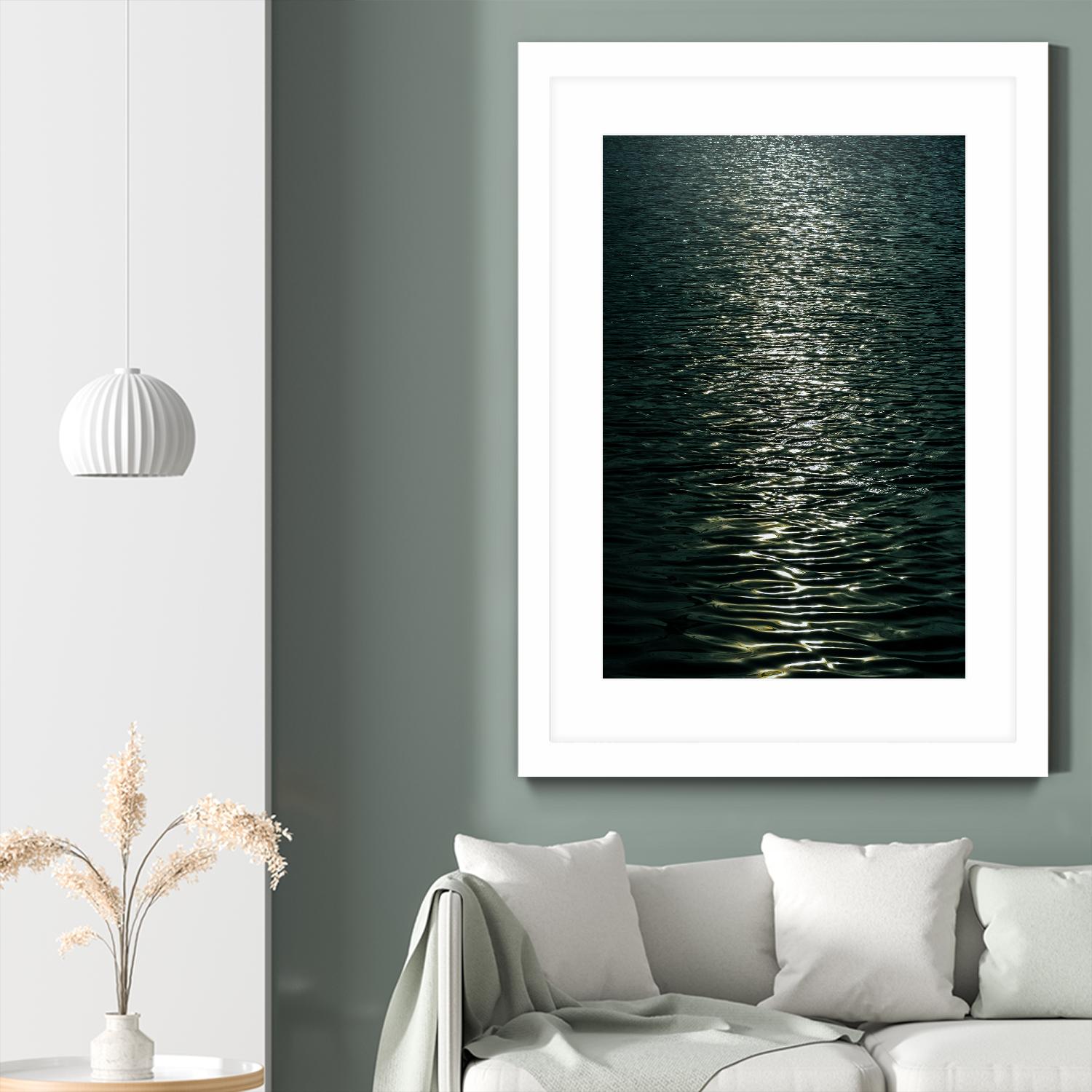 Moon light by Pexels on GIANT ART - black sea scene