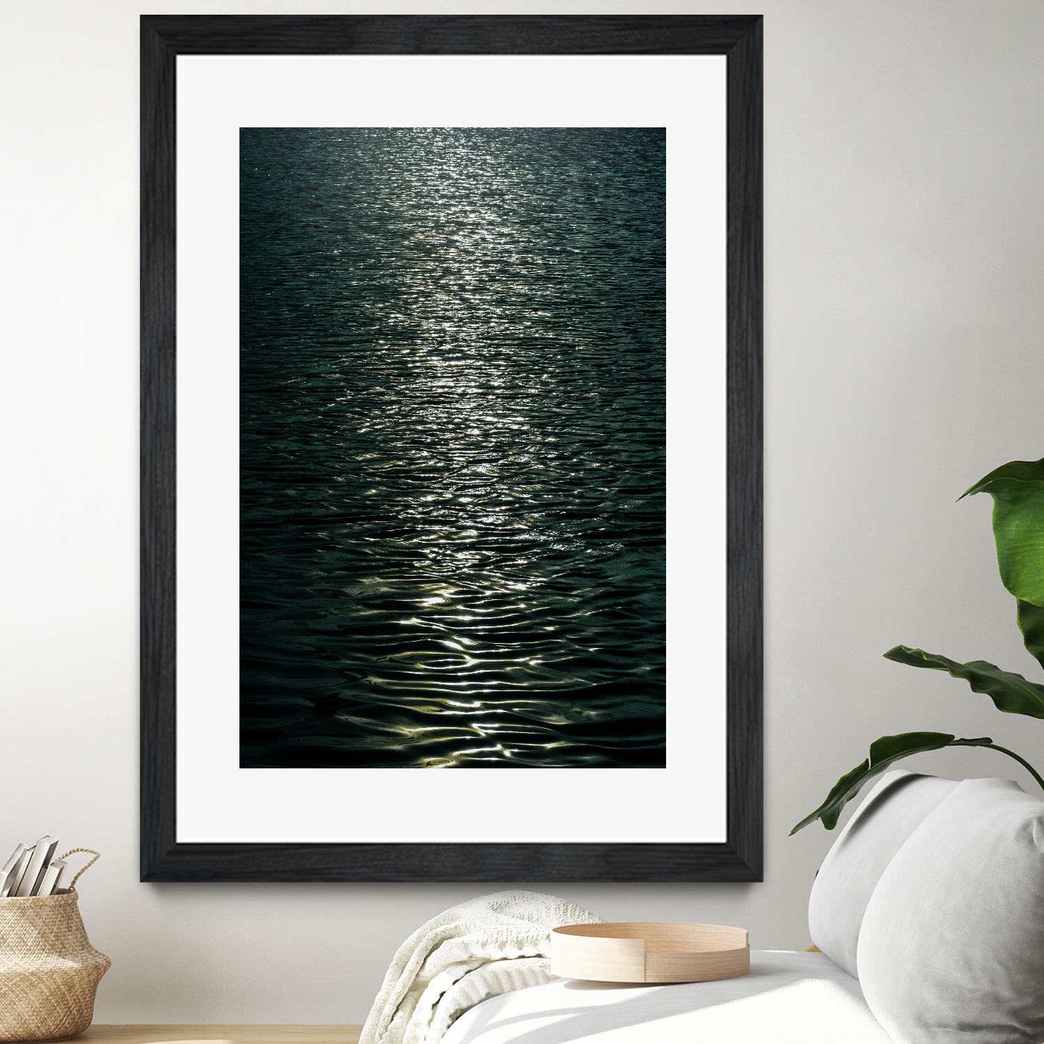 Moon light by Pexels on GIANT ART - black sea scene