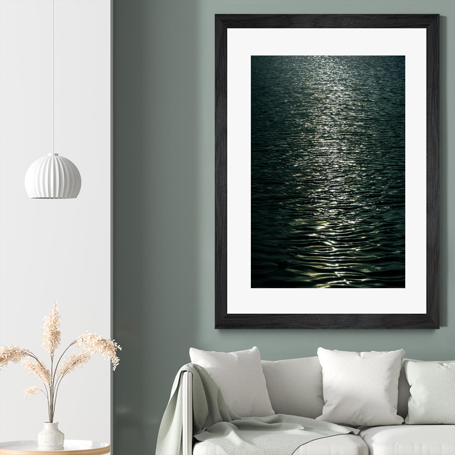 Moon light by Pexels on GIANT ART - black sea scene