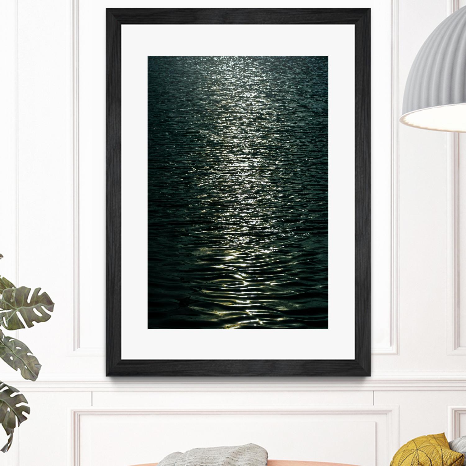 Moon light by Pexels on GIANT ART - black sea scene