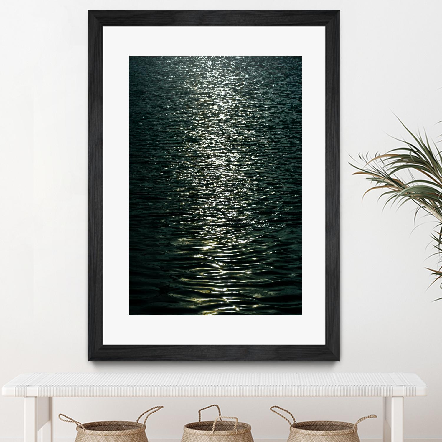 Moon light by Pexels on GIANT ART - black sea scene