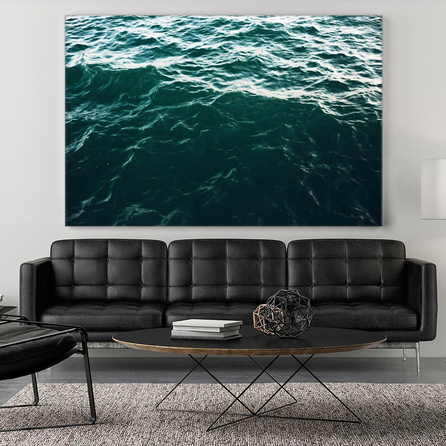 Waves by Pexels on GIANT ART - black sea scene