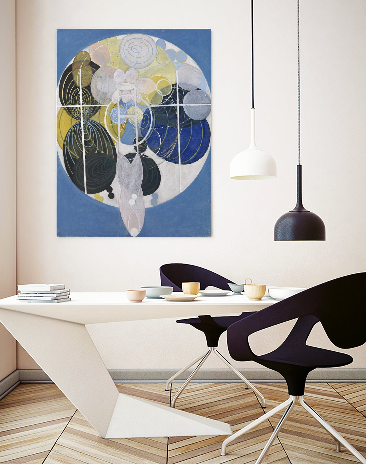 The Large Figure Paintings, No. 5, Group III, The Key to All Works to Date, The WU/Rose Series, 1907 by Hilma af Klint on GIANT ART - blue museums