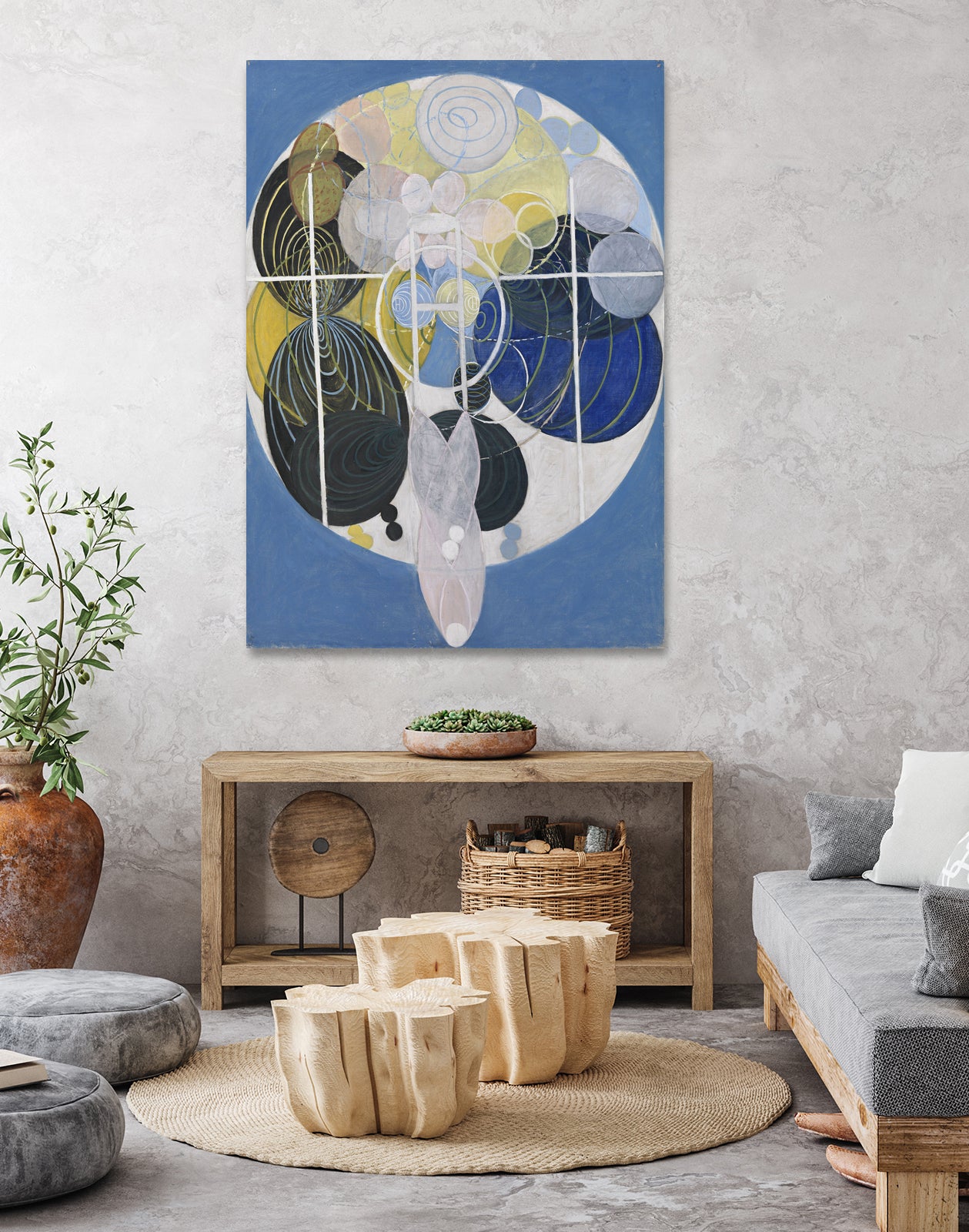 The Large Figure Paintings, No. 5, Group III, The Key to All Works to Date, The WU/Rose Series, 1907 by Hilma af Klint on GIANT ART - blue museums