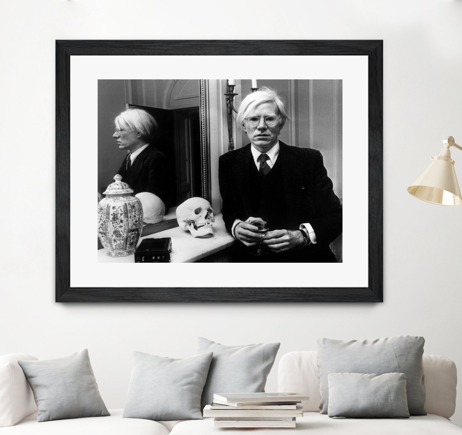 Andy Warhol in London, November 12th, 1975  by Bridgeman Images on GIANT ART - black and white photography