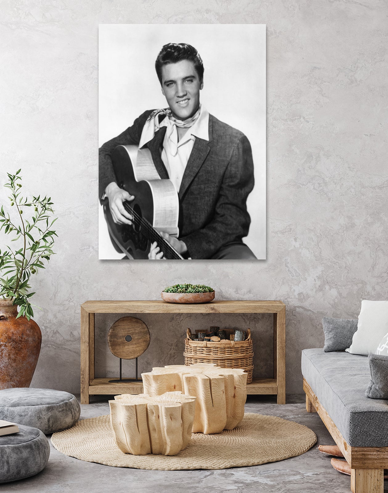 Elvis Presley by Paramount Pictures Bridgeman Images  on GIANT ART - black and white  photography 