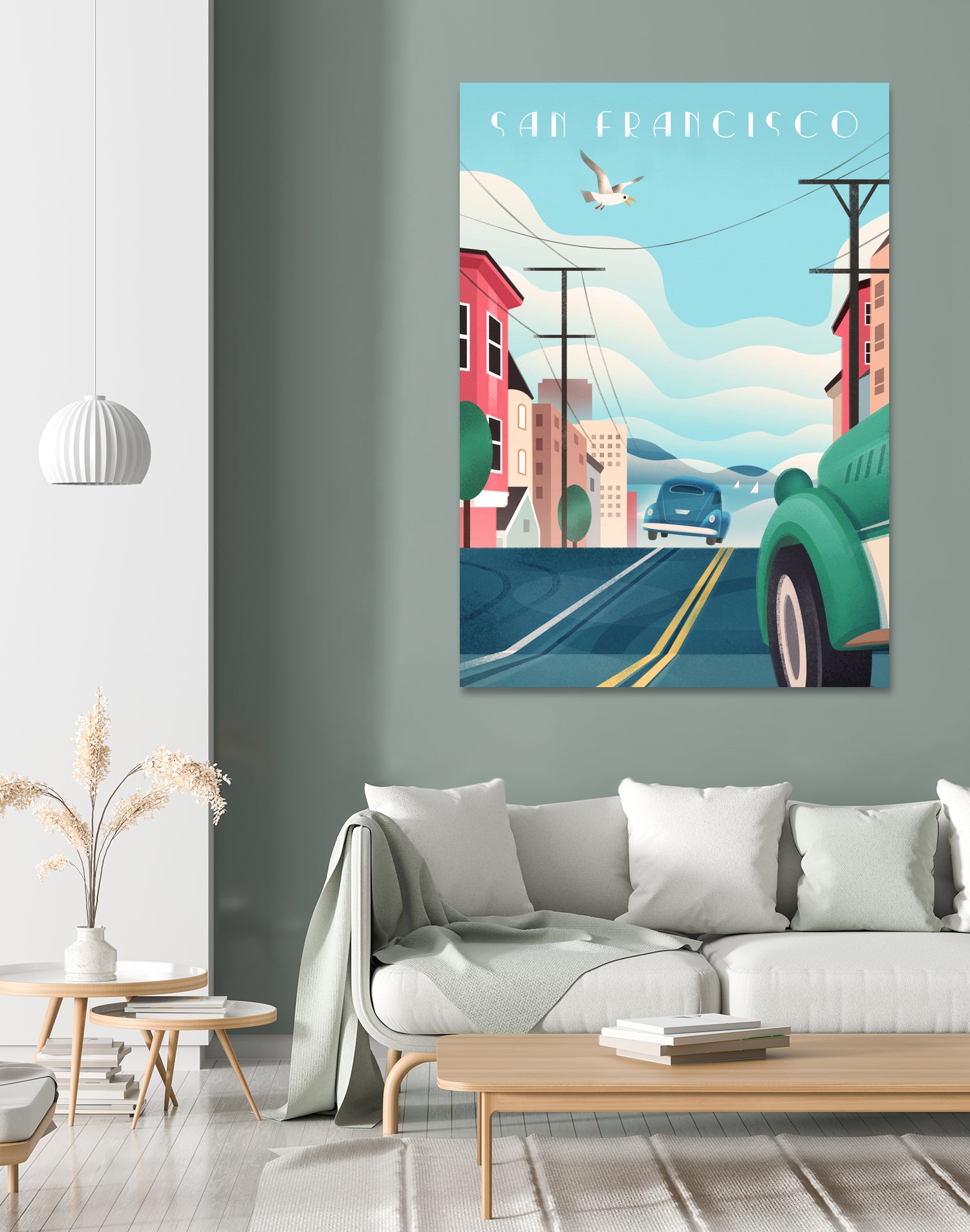 Art Deco San Francisco Car Chase by Martin Wickstrom on GIANT ART
