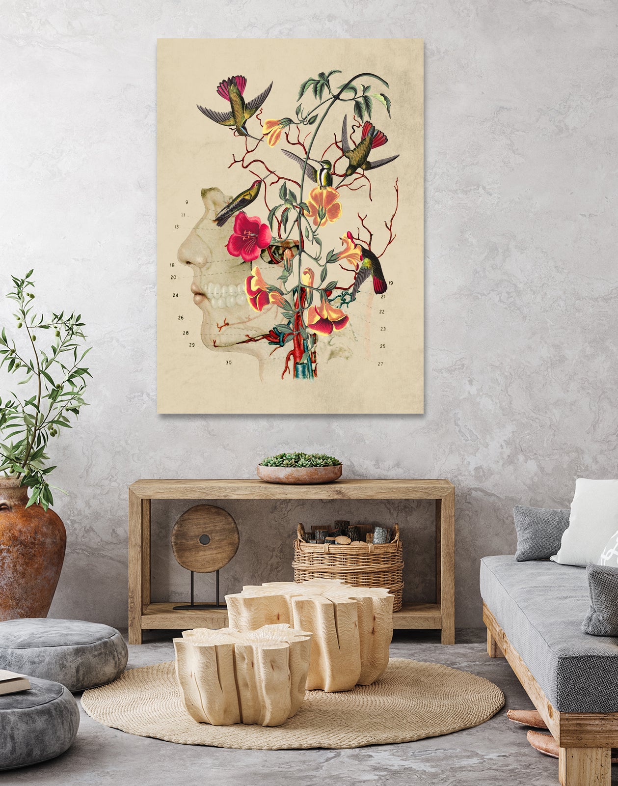 Flower Anatomy by Caterina Lo Cicero on GIANT ART - red digital