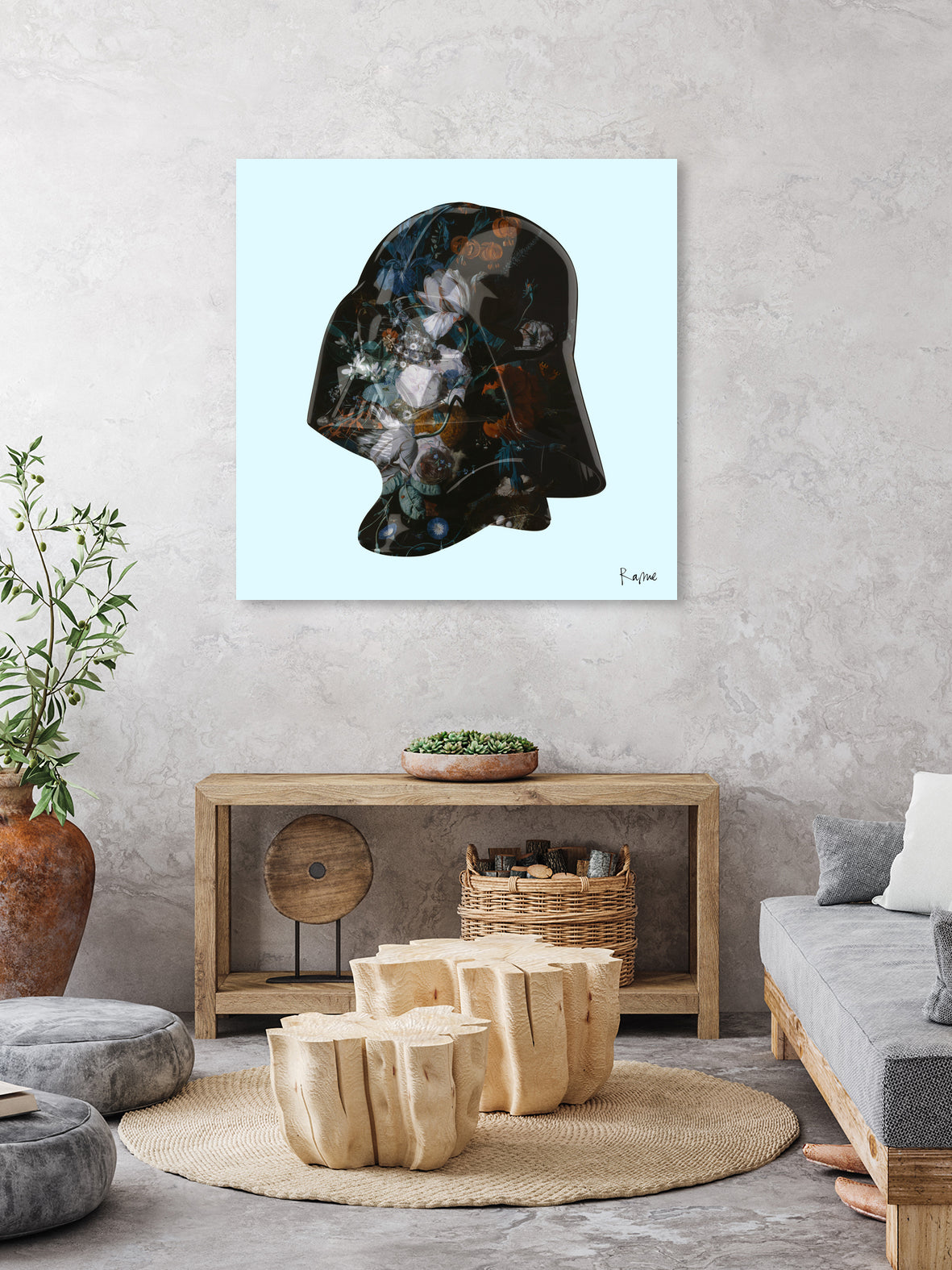 Floral Darth by Caterina Lo Cicero  on GIANT ART