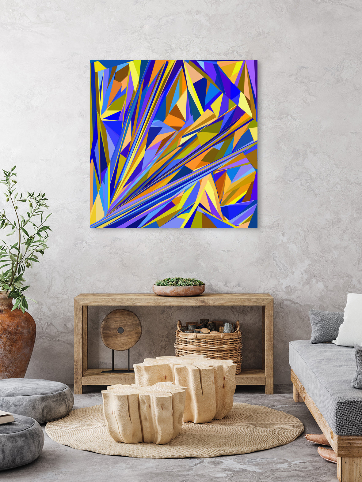 Kandinsky geometry by Dmitry Chernov on GIANT ART - orange digital drawing