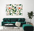 vintage floral  white by susana costa on GIANT ART - yellow photo manipulation