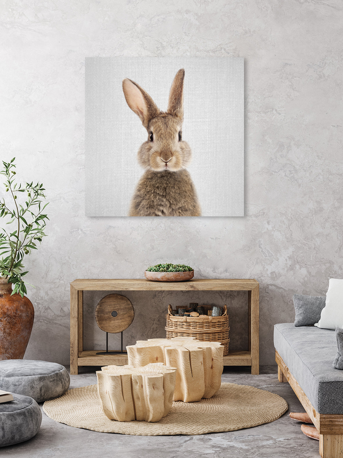Rabbit - Colorful by Gal Pittel on GIANT ART - brown photo manipulation
