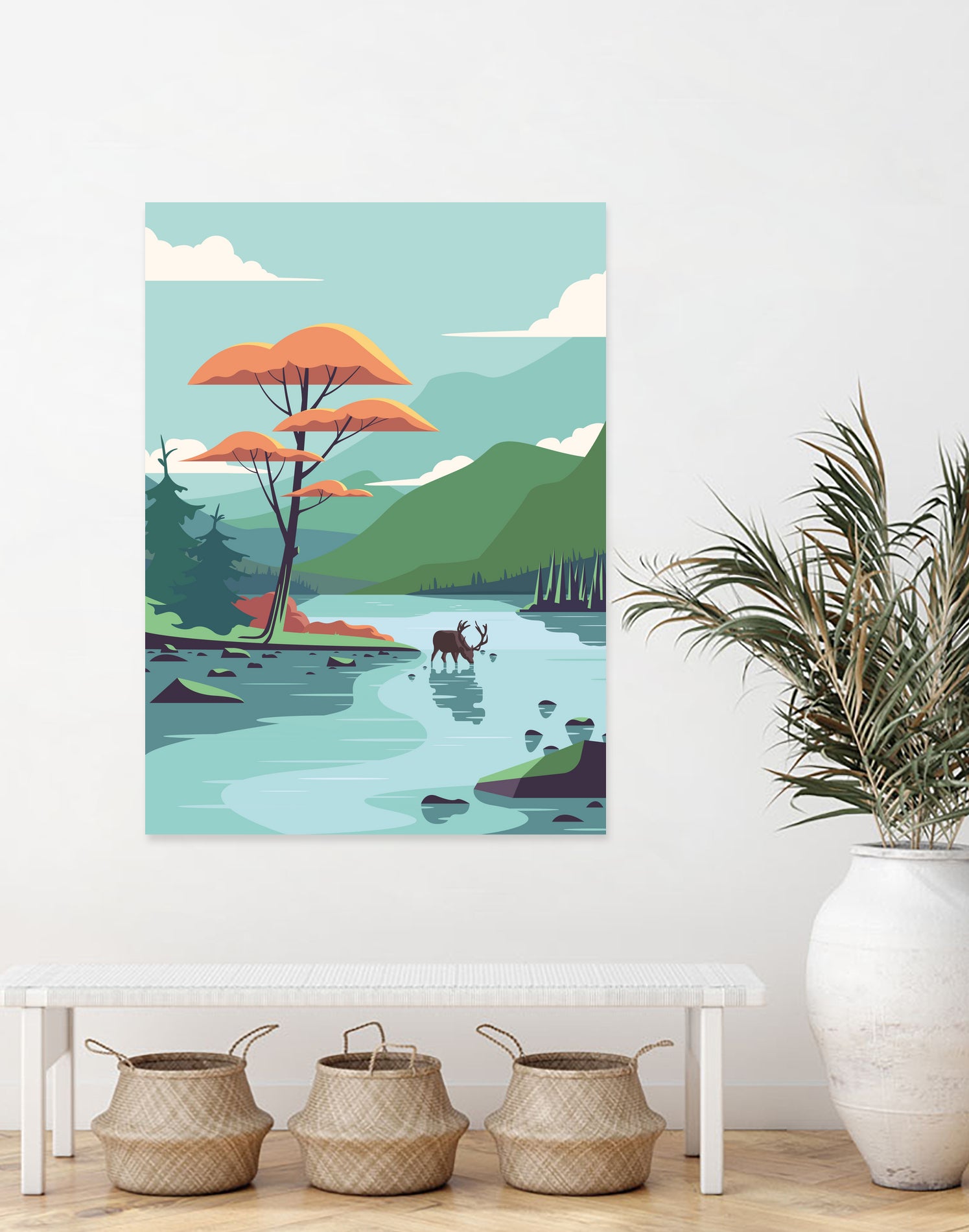 Fall is here by Roland Bánrévi on GIANT ART - blue vector illustration
