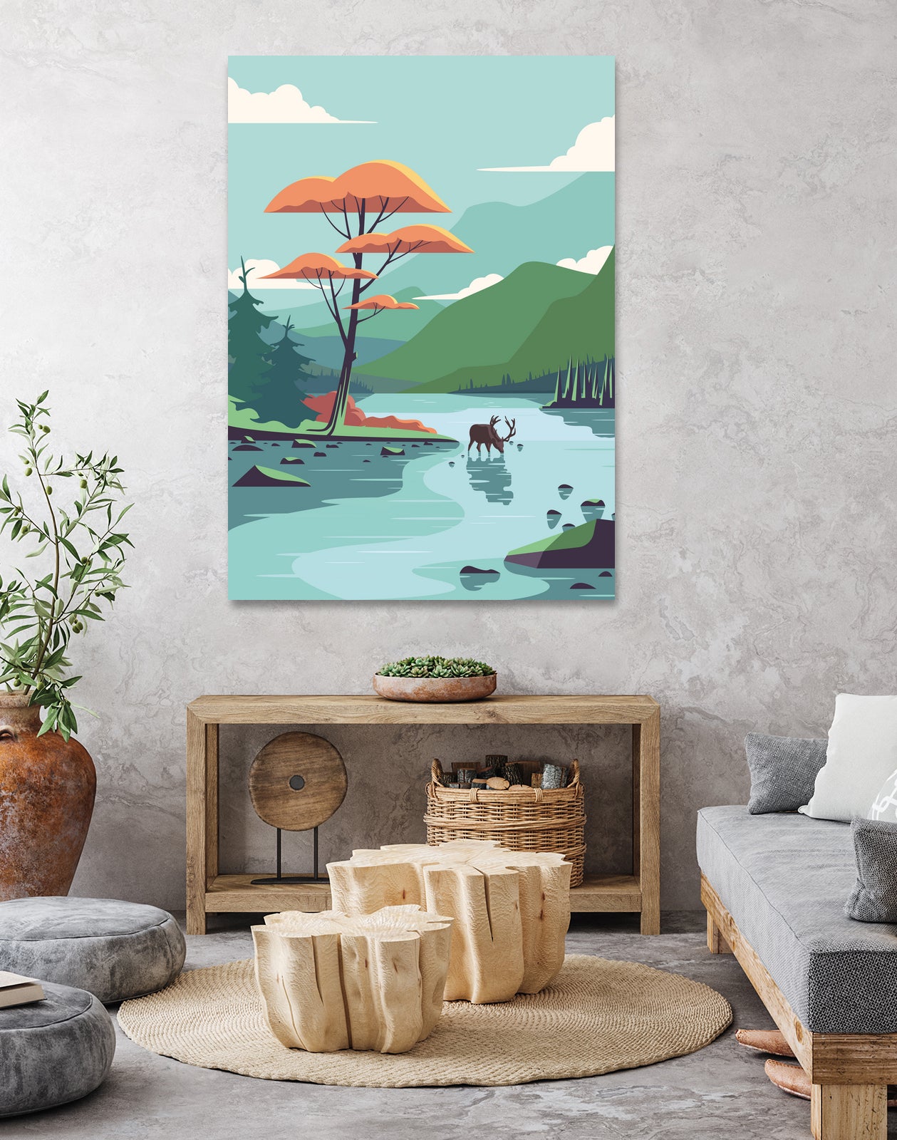 Fall is here by Roland Bánrévi on GIANT ART - blue vector illustration
